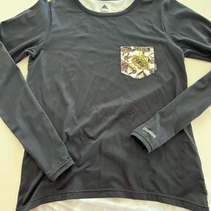 Burton Snowboard base layer with floral accents